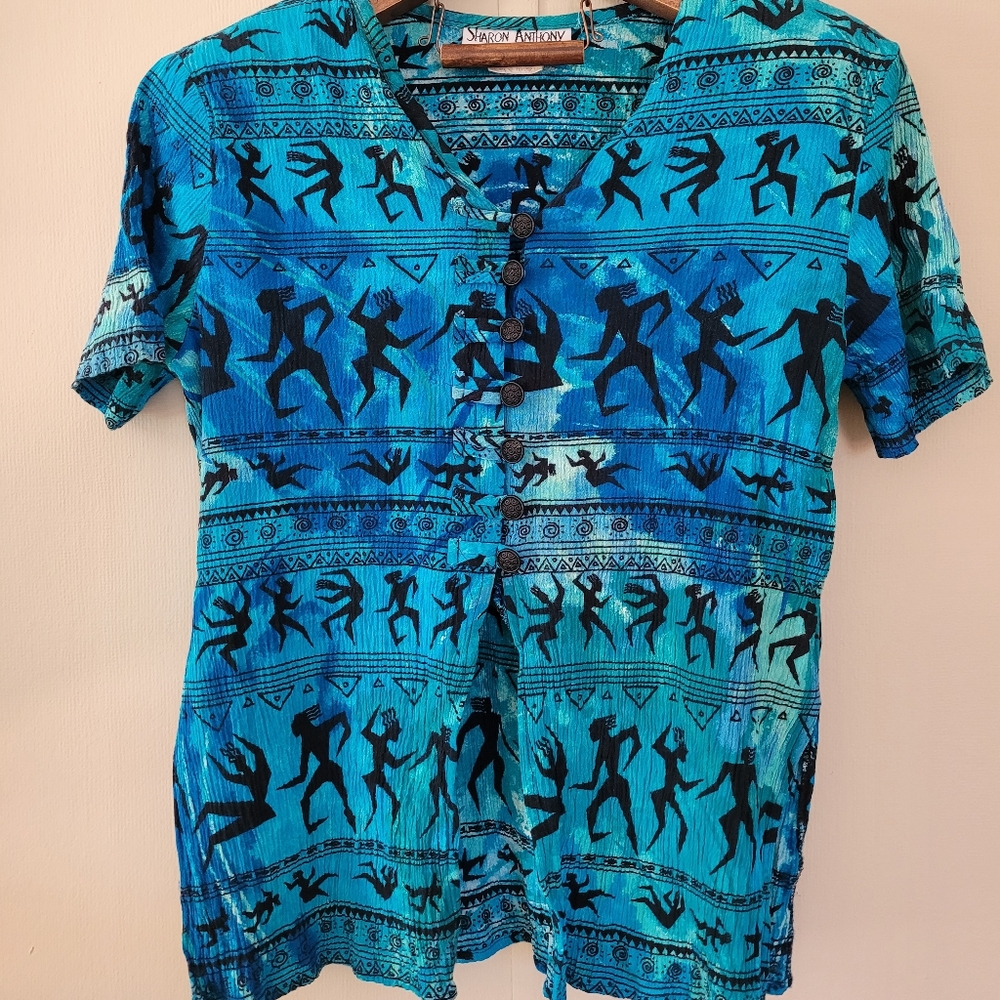 90s button up with belly split